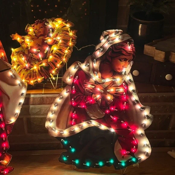 Roman 48'' Fontanini 210 Light Holy Family Nativity Indoor/Outdoor Scene Jesus